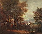 Thomas Gainsborough The Harvest Wagon Sweden oil painting reproduction